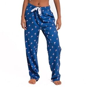 Women's Blue Bermies Flamingo Print Pajama Pants Size Large